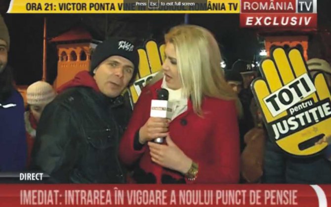 Malin Bot a virusat Romania TV. A intrat peste reporterul ...